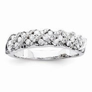 Sterling Silvadium Diamond Ring