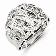 Sterling Silver Diamond Ring