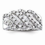 Sterling Silvadium Diamond Ring