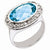 Sterling Silver Diamond & Blue Topaz Ring