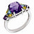 Sterling Silver Amethyst, Blue Topaz & Citrine Ring