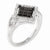 Sterling Silver Black & White Diamond Ring