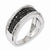 Sterling Silver Black and White Diamond Ring