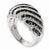 Sterling Silver Black and White Diamond Ring