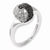 Sterling Silver Black and White Diamond Ring