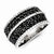 Sterling Silver Black and White Diamond Ring