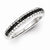 Sterling Silver Black and White Diamond Ring