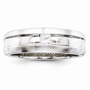 Sterling Silver Diamond Men's Ring