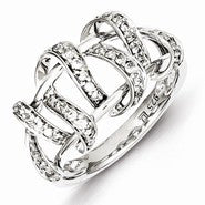 Sterling Silver Diamond Fashion Ring