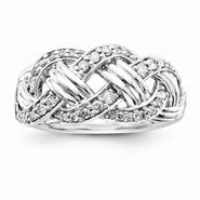 Sterling Silver Diamond Fashion Ring