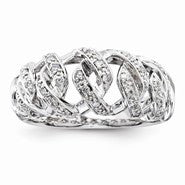 Sterling Silver Diamond Fashion Ring