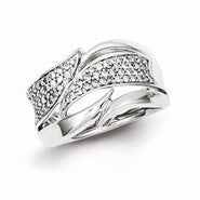 Sterling Silver Diamond Fashion Ring