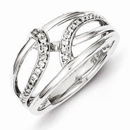 Sterling Silver Diamond Fashion Ring