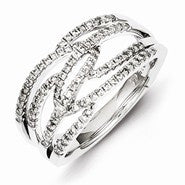 Sterling Silver Diamond Fashion Ring