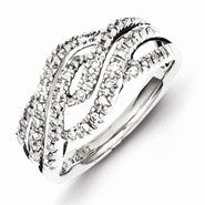 Sterling Silver Diamond Fashion Ring
