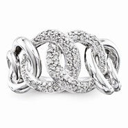 Sterling Silver Diamond Fashion Ring
