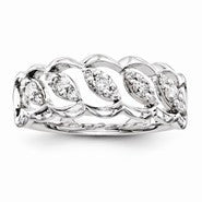 Sterling Silver Diamond Fashion Ring