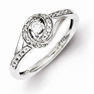 Sterling Silver Diamond Fashion Ring