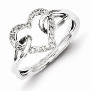 Sterling Silver Diamond Fashion Ring
