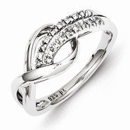 Sterling Silver Diamond Fashion Ring