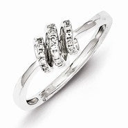 Sterling Silver Diamond Fashion Ring