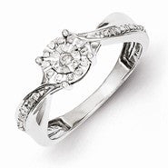 Sterling Silver Diamond Ring