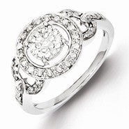 Sterling Silver Diamond Ring