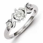 Sterling Silver Diamond Ring