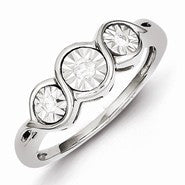 Sterling Silver Diamond Ring