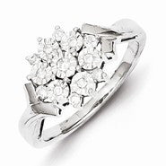 Sterling Silver Diamond Ring