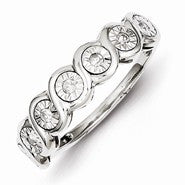 Sterling Silver Diamond Ring