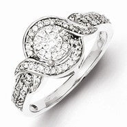 Sterling Silver Diamond Ring