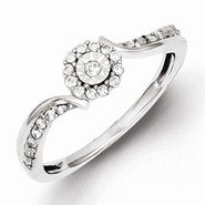 Sterling Silver Diamond Ring