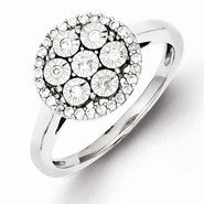 Sterling Silver Diamond Ring