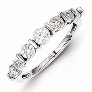 Sterling Silver Diamond Ring