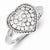 Sterling Silver Diamond Heart Ring