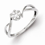Sterling Silver Diamond Ring