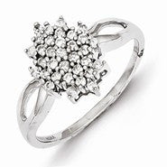 Sterling Silver Diamond Ring