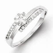 Sterling Silver Diamond Ring