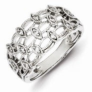 Sterling Silver Diamond Ring