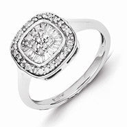 Sterling Silver Diamond Ring