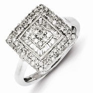 Sterling Silver Diamond Ring