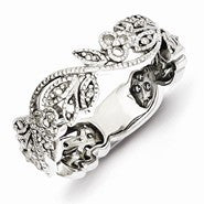 Sterling Silver Diamond Ring