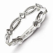 Sterling Silver Diamond Ring