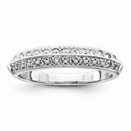 Sterling Silver Diamond Wedding Band