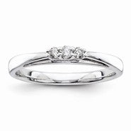 Sterling Silver Diamond Wedding Band