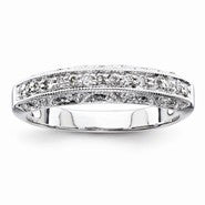 Sterling Silver Diamond Wedding Band