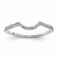 Sterling Silver Diamond Wedding Band