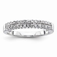 Sterling Silver Diamond Wedding Band