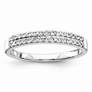 Sterling Silver Diamond Wedding Band